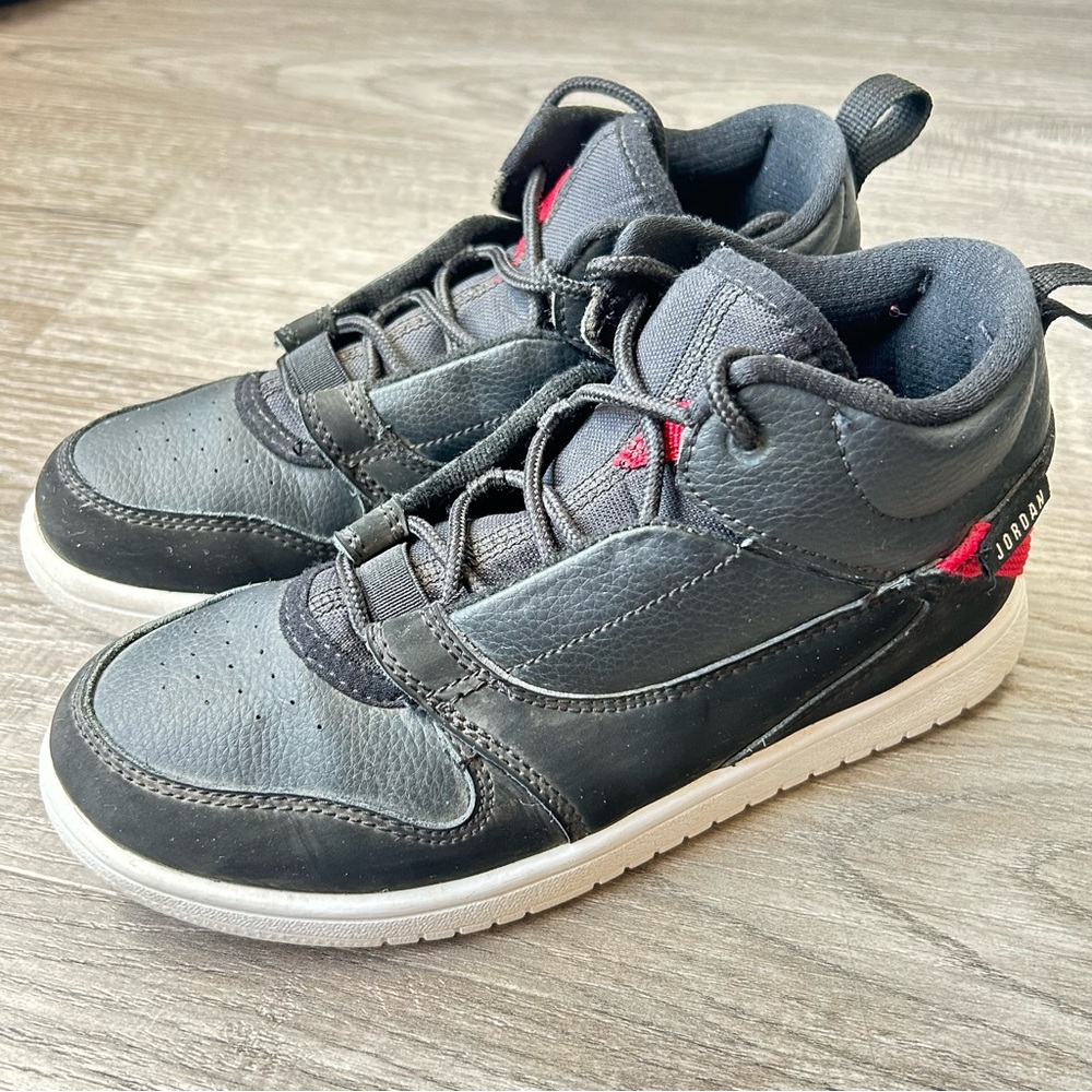 Jordan Black and Red Sneakers Classic Design